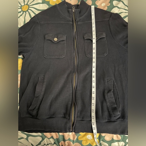 Mark Law Luxury Men's Full Zip Blue Jacket - Picture 5 of 5